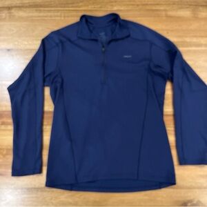 Patagonia Pullover Mens Medium Blue Capilene Midweight Baselayer Thermal 1/4 Zip